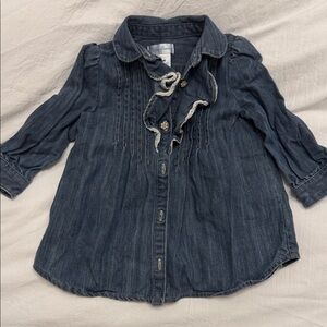 Ralph Lauren Baby Blue Denim Button Down Shirt 9 Months